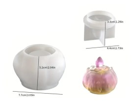 Molde silicona portavela tapa flor de loto 